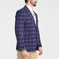 CRICKETEER™ Mens Plaid Stretch Fabric Sport Coat