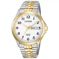 Citizen Quartz Mens Two Tone Stainless Steel Bracelet Watch Bf5004-93a