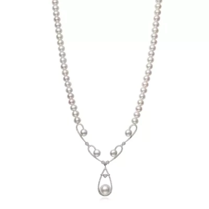 Womens White Strand Necklace
