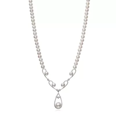 Womens White Strand Necklace