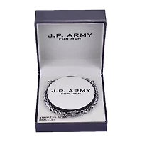 J.P. Army Men's Jewelry Stainless Steel 8 1/2 Inch Wheat Chain Bracelet