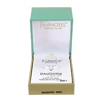 Footnotes Daughter Womens 5MM Sterling Silver Heart Band