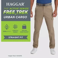 Haggar The Active Series Free Trek Urban Mens Stretch Fabric Straight Fit Cargo Pant