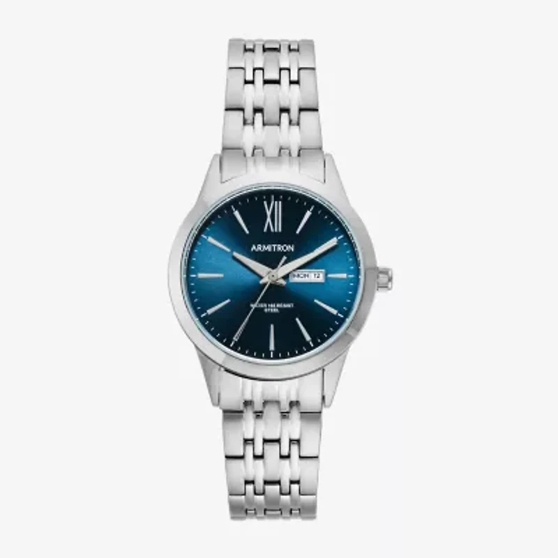 Armitron Womens Silver Tone Stainless Steel Bracelet Watch 75/5836nvsv