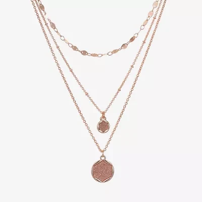 Bijoux Bar Delicates Rose Tone Womens 16 Inch Strand Necklace