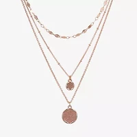 Bijoux Bar Delicates Rose Tone Womens 16 Inch Strand Necklace