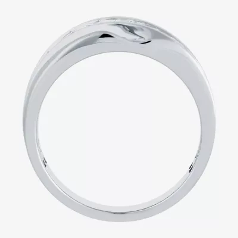 (H-I / I1) Mens 5MM 1 CT. T.W. Lab Grown White Diamond 10K Gold Wedding Band