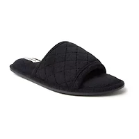 Dearfoams Beatrice Quilted Terry Womens Memory Foam Slip-On Slippers