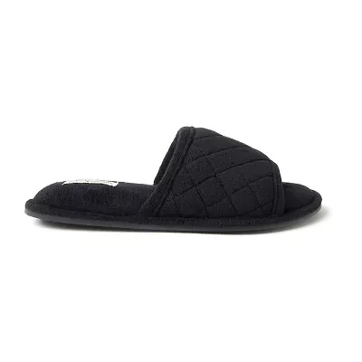 Dearfoams Beatrice Quilted Terry Womens Memory Foam Slip-On Slippers