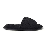 Dearfoams Beatrice Quilted Terry Womens Memory Foam Slip-On Slippers