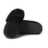Dearfoams Claire Cable Knit Chenille Womens Memory Foam Clog Slippers