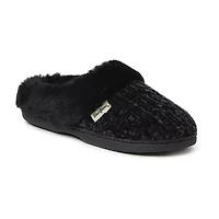 Dearfoams Claire Cable Knit Chenille Womens Memory Foam Clog Slippers