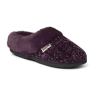Dearfoams Claire Cable Knit Chenille Womens Memory Foam Clog Slippers