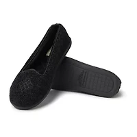Dearfoams Rebecca Chenille Closed Back Womens Memory Foam Slip-On Slippers