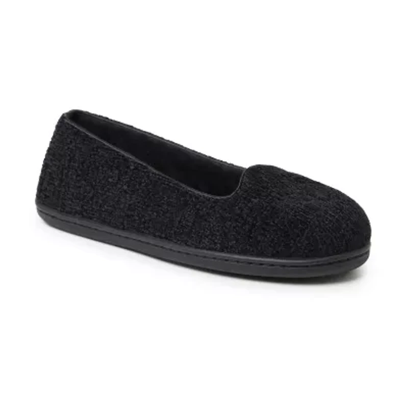 Dearfoams Rebecca Chenille Closed Back Womens Memory Foam Slip-On Slippers