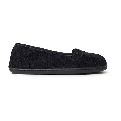 Dearfoams Rebecca Chenille Closed Back Womens Memory Foam Slip-On Slippers