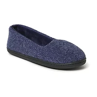 Dearfoams Rebecca Chenille Closed Back Womens Memory Foam Slip-On Slippers