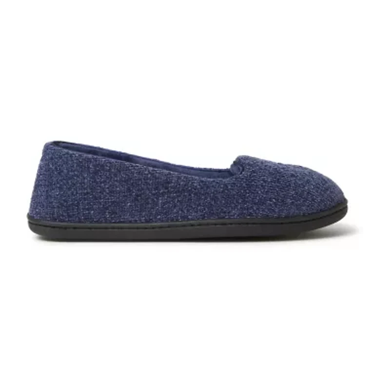 Dearfoams Rebecca Chenille Closed Back Womens Memory Foam Slip-On Slippers