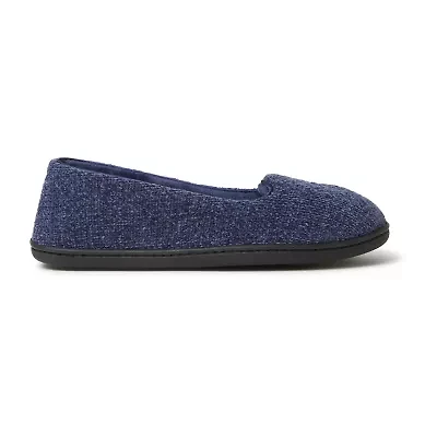 Dearfoams Rebecca Chenille Closed Back Womens Memory Foam Slip-On Slippers
