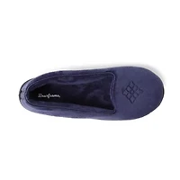 Dearfoams Rebecca Microfiber Velour Closed Back Womens Memory Foam Slip-On Slippers
