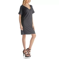 24seven Comfort Apparel Womens Short Sleeve A-Line Dress