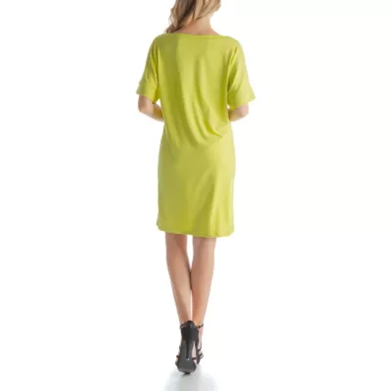 24seven Comfort Apparel Womens Short Sleeve A-Line Dress