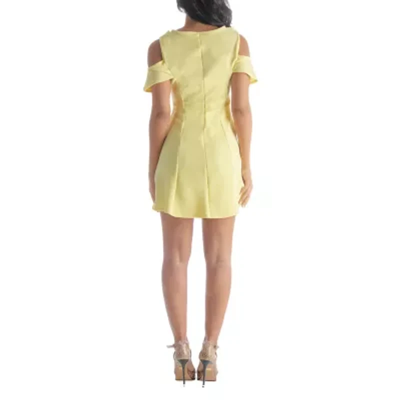 24seven Comfort Apparel Womens Short Sleeve A-Line Dress