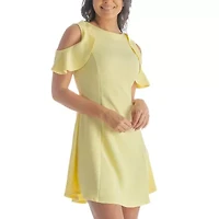 24seven Comfort Apparel Womens Short Sleeve A-Line Dress