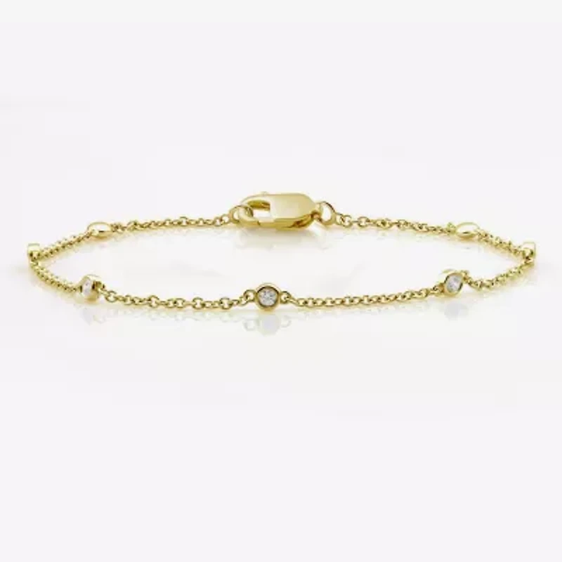 10K Gold 7 1/2 Inch Solid Link Bracelet