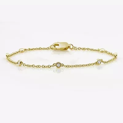 10K Gold 7 1/2 Inch Solid Link Bracelet