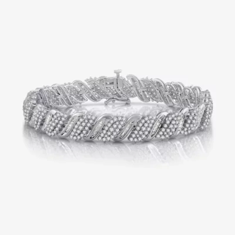 CT. T.W. Natural Diamond 10K White Gold Tennis Bracelet