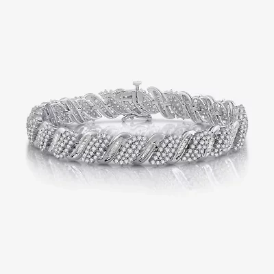 5 CT. T.W. Natural Diamond 10K White Gold Tennis Bracelet