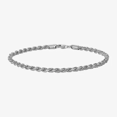Mens Sterling Silver Solid 8 1/2 Inch Link Bracelet