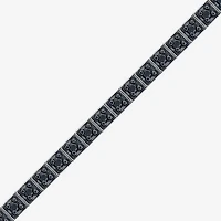 Womens 1 CT. T.W. Natural Black Diamond Sterling Silver 7.25 Inch Tennis Bracelet
