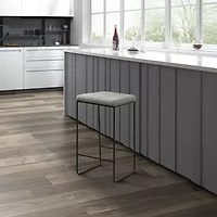 Martha Stewart Hastings Counter Height Upholstered Bar Stool
