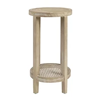 Martha Stewart Harley Round Cane Chairside Table