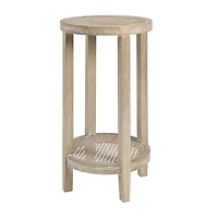 Martha Stewart Harley Round Cane Chairside Table