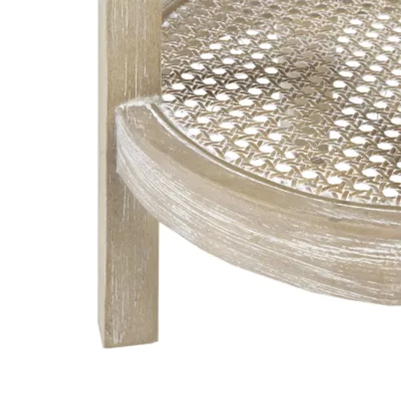 Martha Stewart Harley Round Cane Chairside Table