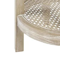 Martha Stewart Harley Round Cane Chairside Table