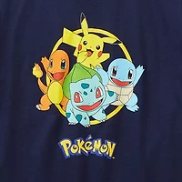 Little & Big Kid Boys Crew Neck Short Sleeve Regular Fit Pokeman Graphic T-Shirt