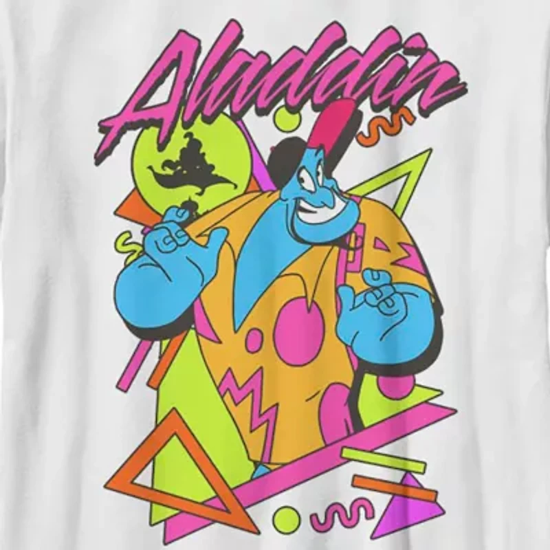 Disney Little & Big Kid Boys Crew Neck Short Sleeve Regular Fit Aladdin Graphic T-Shirt