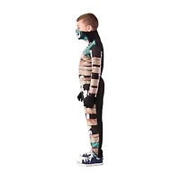 Little & Big Kid Boys Half Masked Skeleton Costume