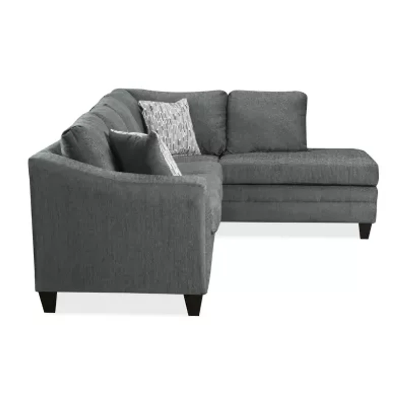 Sullivan 2-Piece Chenille Left-Arm Sofa Sectional with Chaise