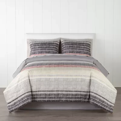 Home Expressions Mercer Stripes Complete Bedding Set With Sheets
