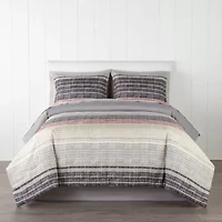 Home Expressions Mercer Stripes Complete Bedding Set With Sheets
