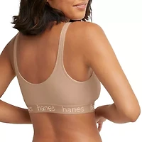 Hanes Originals Ultimate Stretch Cotton Women's Scoopneck Bralette, 2-Pack DHO102