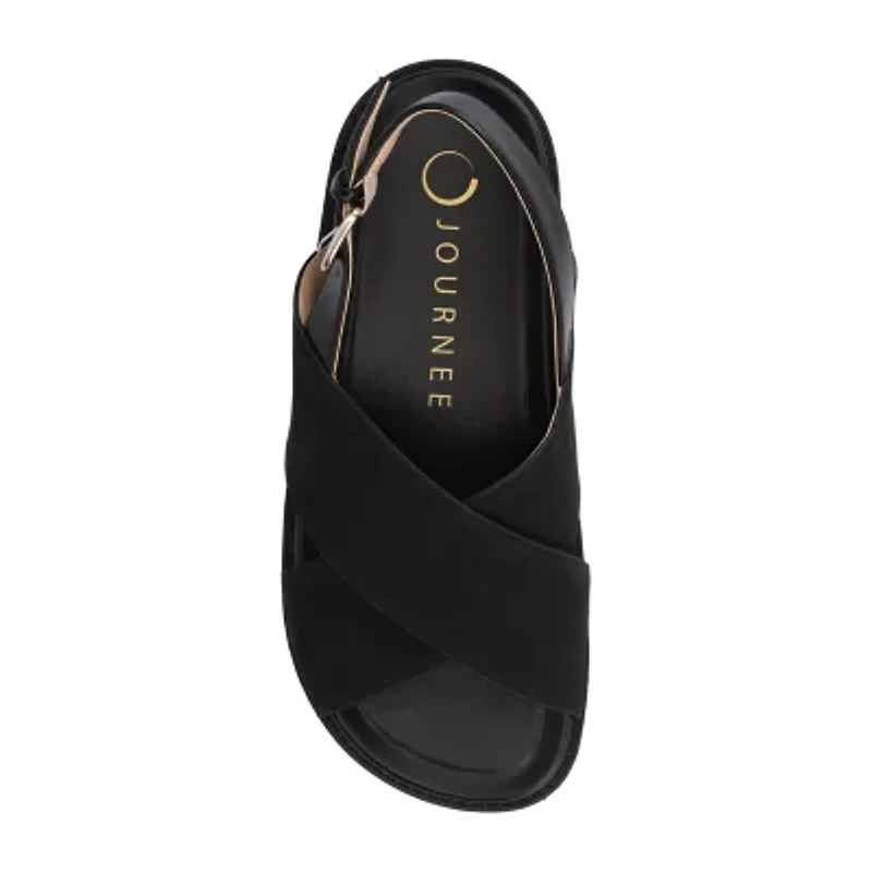 Journee Collection Cloudsteppers Womens Marinna Flat Sandals