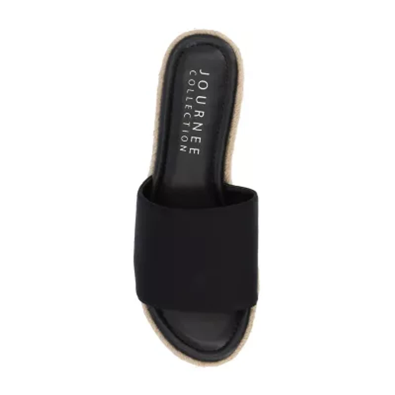 Journee Collection Cloudsteppers Womens Rosey Slide Sandals