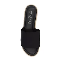 Journee Collection Cloudsteppers Womens Rosey Slide Sandals
