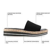 Journee Collection Cloudsteppers Womens Rosey Slide Sandals